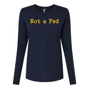 Not A Fed Womens Cotton Relaxed Long Sleeve T-Shirt