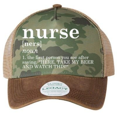 Nurse Appreciation Funny Gift Funny Definition Nursing Rn Gift Legacy Tie Dye Trucker Hat