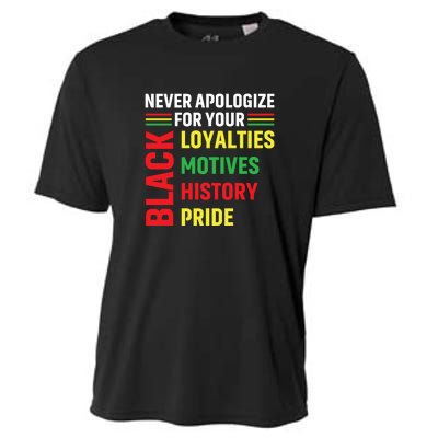 Never Apologize For Your Blackness Black History Juneteenth Cooling Performance Crew T-Shirt