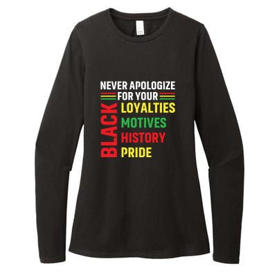 Never Apologize For Your Blackness Black History Juneteenth Womens CVC Long Sleeve Shirt