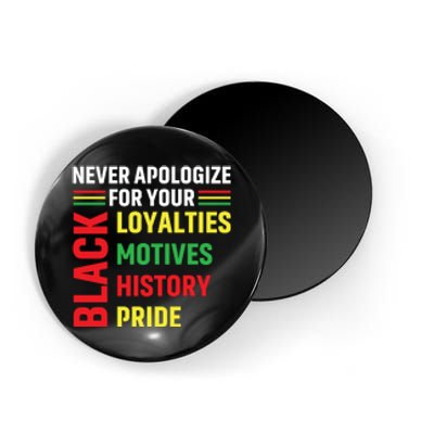 Never Apologize For Your Blackness Black History Juneteenth Magnet