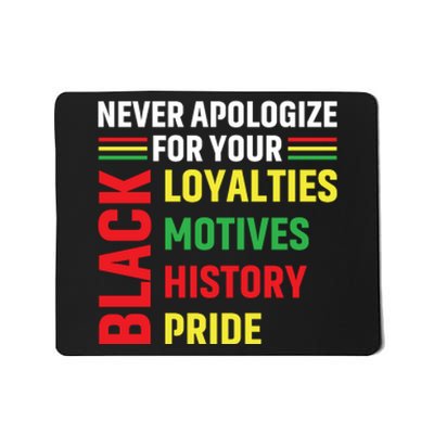 Never Apologize For Your Blackness Black History Juneteenth Mousepad