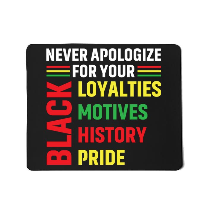 Never Apologize For Your Blackness Black History Juneteenth Mousepad