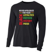 Never Apologize For Your Blackness Black History Juneteenth Cooling Performance Long Sleeve Crew