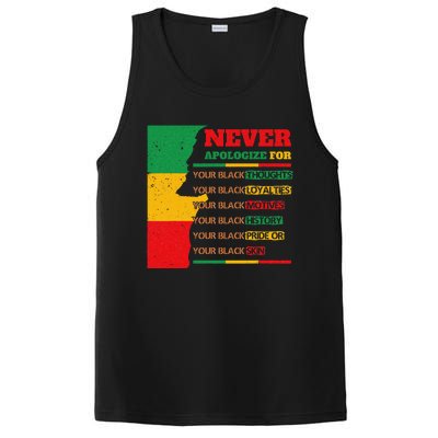 Never Apologize For Your Blackness Juneteenth Black Pride PosiCharge Competitor Tank