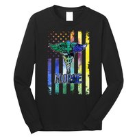 Nurse American Flag Long Sleeve Shirt