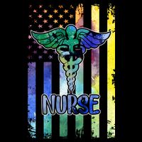 Nurse American Flag Drawstring Bag
