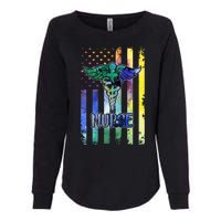 Nurse American Flag Womens California Wash Sweatshirt