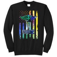 Nurse American Flag Tall Sweatshirt