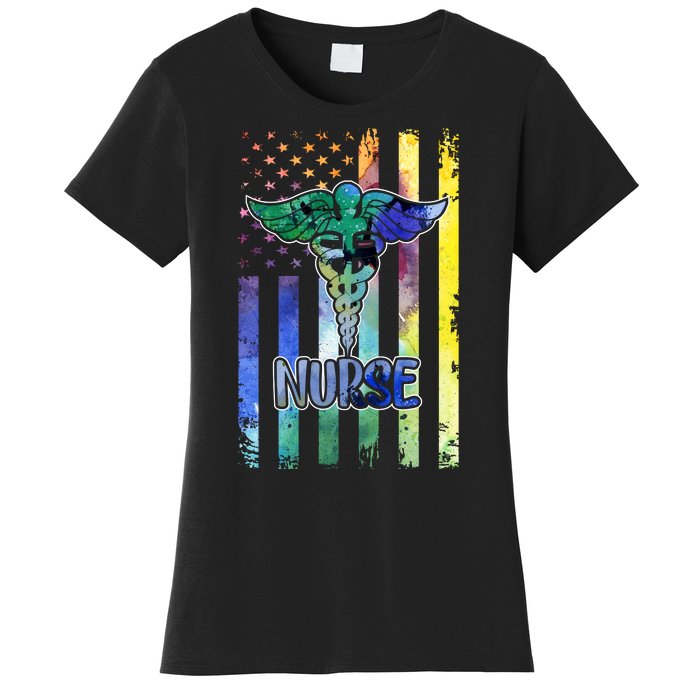 Nurse American Flag Women's T-Shirt