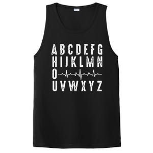 Nurse Abcs Funny Pqrst Ekg Heart Rhythm Gift PosiCharge Competitor Tank