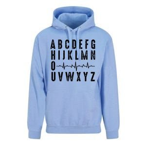 Nurse Abcs Funny Pqrst Ekg Heart Rhythm Gift Unisex Surf Hoodie