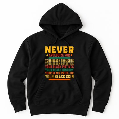 Never Apologize For Your Blackness Hoodie