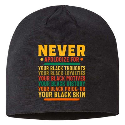 Never Apologize For Your Blackness Sustainable Beanie