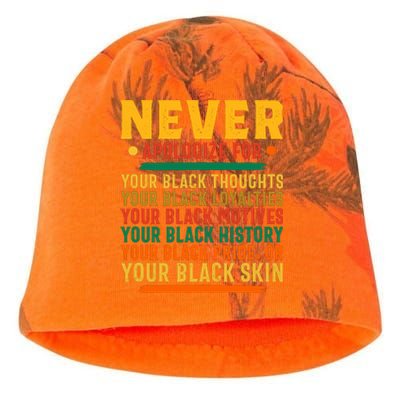 Never Apologize For Your Blackness Kati - Camo Knit Beanie