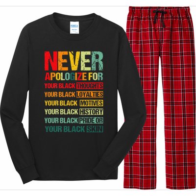 Never Apologize For Your Blackness Juneteenth Freedom 1865 Long Sleeve Pajama Set