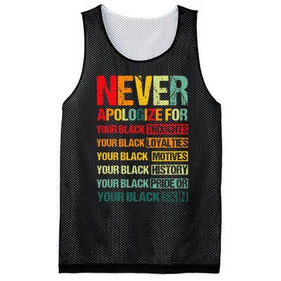 Never Apologize For Your Blackness Juneteenth Freedom 1865 Mesh Reversible Basketball Jersey Tank