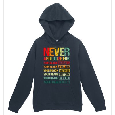 Never Apologize For Your Blackness Juneteenth Freedom 1865 Urban Pullover Hoodie