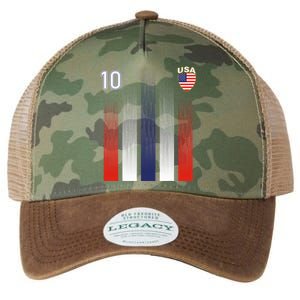 National America Flag American Soccer USA Jersey Fan 10 Legacy Tie Dye Trucker Hat