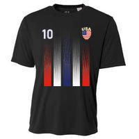 National America Flag American Soccer USA Jersey Fan 10 Cooling Performance Crew T-Shirt