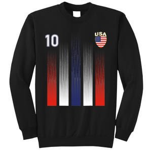 National America Flag American Soccer USA Jersey Fan 10 Sweatshirt