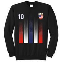 National America Flag American Soccer USA Jersey Fan 10 Sweatshirt