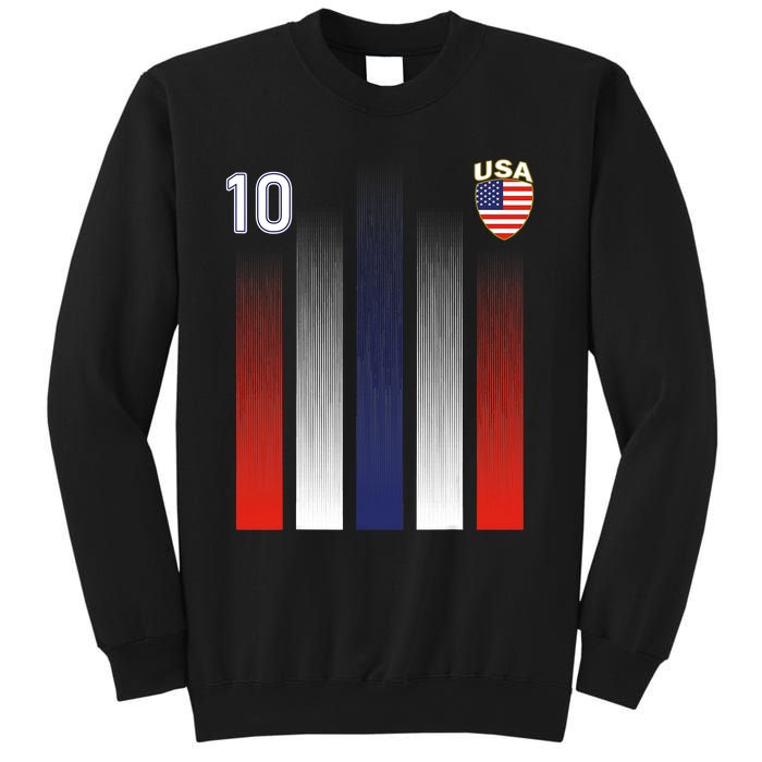 National America Flag American Soccer USA Jersey Fan 10 Sweatshirt