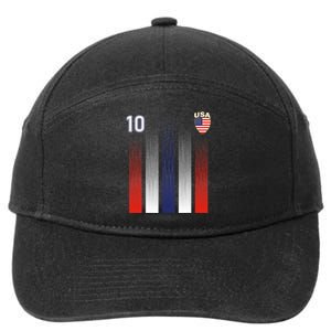 National America Flag American Soccer USA Jersey Fan 10 7-Panel Snapback Hat