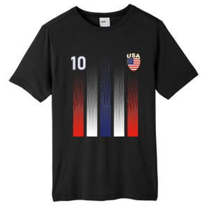 National America Flag American Soccer USA Jersey Fan 10 Tall Fusion ChromaSoft Performance T-Shirt