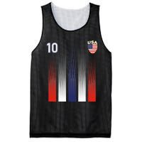 National America Flag American Soccer USA Jersey Fan 10 Mesh Reversible Basketball Jersey Tank