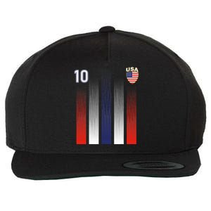 National America Flag American Soccer USA Jersey Fan 10 Wool Snapback Cap