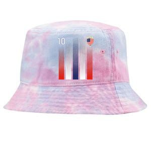 National America Flag American Soccer USA Jersey Fan 10 Tie-Dyed Bucket Hat