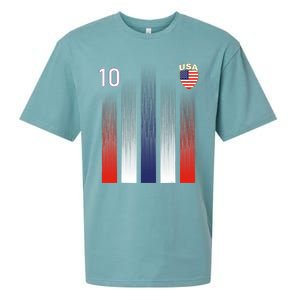 National America Flag American Soccer USA Jersey Fan 10 Sueded Cloud Jersey T-Shirt