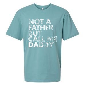 Not A Father But Call Me Daddy Funny Gift Sueded Cloud Jersey T-Shirt