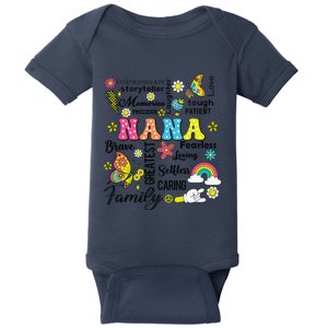 Nana Amazing Funny Grandma Life Idea For Grandparents Day Baby Bodysuit