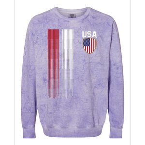 National America Flag USA American Football Fan Soccer Team Colorblast Crewneck Sweatshirt