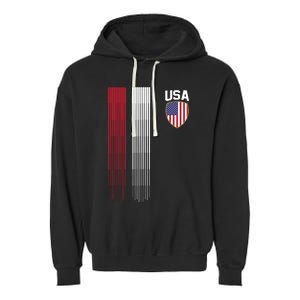 National America Flag USA American Football Fan Soccer Team Garment-Dyed Fleece Hoodie