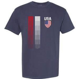 National America Flag USA American Football Fan Soccer Team Garment-Dyed Heavyweight T-Shirt