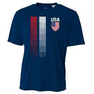 National America Flag USA American Football Fan Soccer Team Cooling Performance Crew T-Shirt