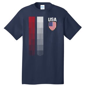 National America Flag USA American Football Fan Soccer Team Tall T-Shirt