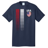 National America Flag USA American Football Fan Soccer Team Tall T-Shirt