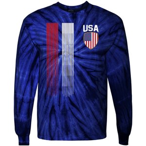 National America Flag USA American Football Fan Soccer Team Tie-Dye Long Sleeve Shirt