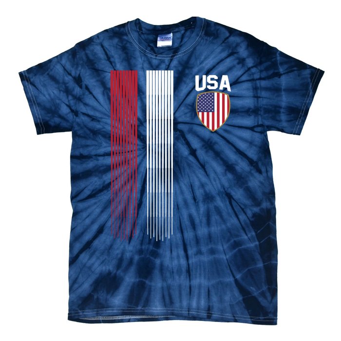 National America Flag USA American Football Fan Soccer Team Tie-Dye T-Shirt