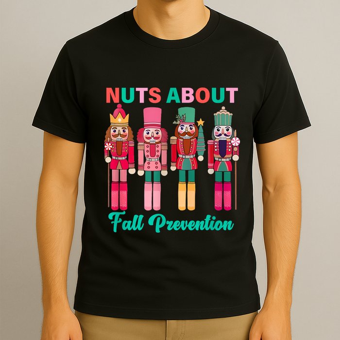 Nuts About Fall Prevention Funny Nutcracker Holiday T-Shirt