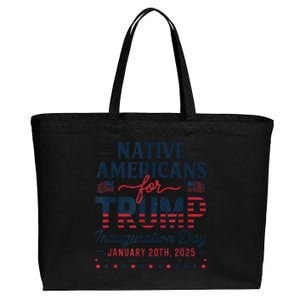 Native Americans For Trump Inauguration Day 2025 Cotton Canvas Jumbo Tote