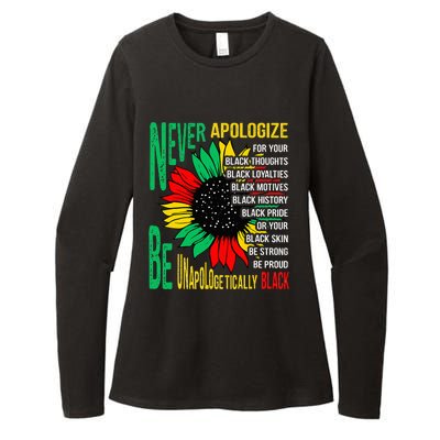 Never Apologize For Your Blackness Black History Juneteenth Womens CVC Long Sleeve Shirt