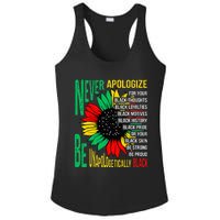 Never Apologize For Your Blackness Black History Juneteenth Ladies PosiCharge Competitor Racerback Tank