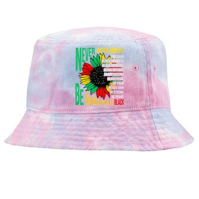 Never Apologize For Your Blackness Black History Juneteenth Tie-Dyed Bucket Hat