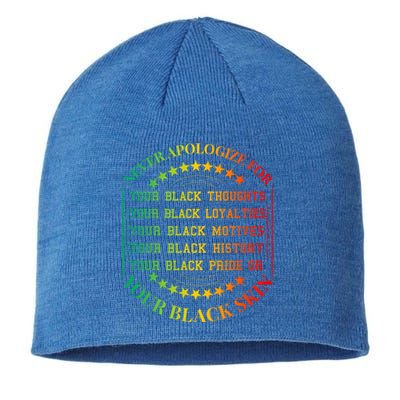 Never Apologize For Your Blackness Juneteenth Black History Gift Sustainable Beanie