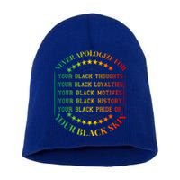 Never Apologize For Your Blackness Juneteenth Black History Gift Short Acrylic Beanie